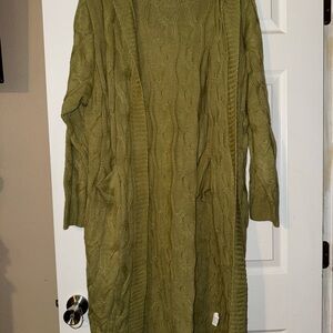 Olive Green Cable Knit Sweater